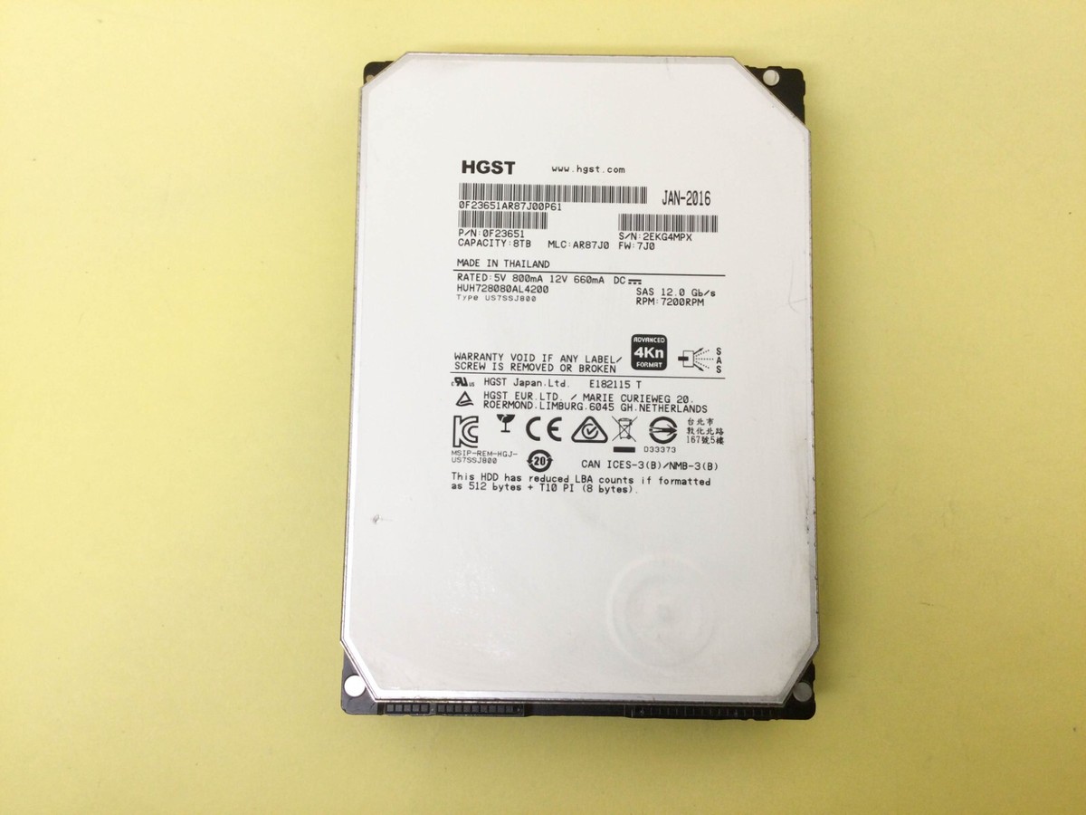 HGST Ultrastar He8 8TB 7200RPM 4Kn 3.5 Inch Internal HDD for