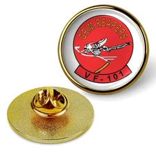 VF-101 'Grim Reapers' Tie Tac, Hat Pin, Badge, Military Lapel Pins - Gold