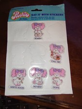 Vintage 1983 Poochie For Girls Puffy Stickers Mattel No. 7477 1/2 Stickers..