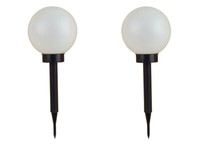 2Er-Set Led-Solar-Kugelleuchte Kugellampe Leuchtkugel Solarlampe Lichtkugel