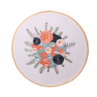 Stickerei Anfänger Set gestempelt Kreuzstich Nähen Craft Spring Flower_2