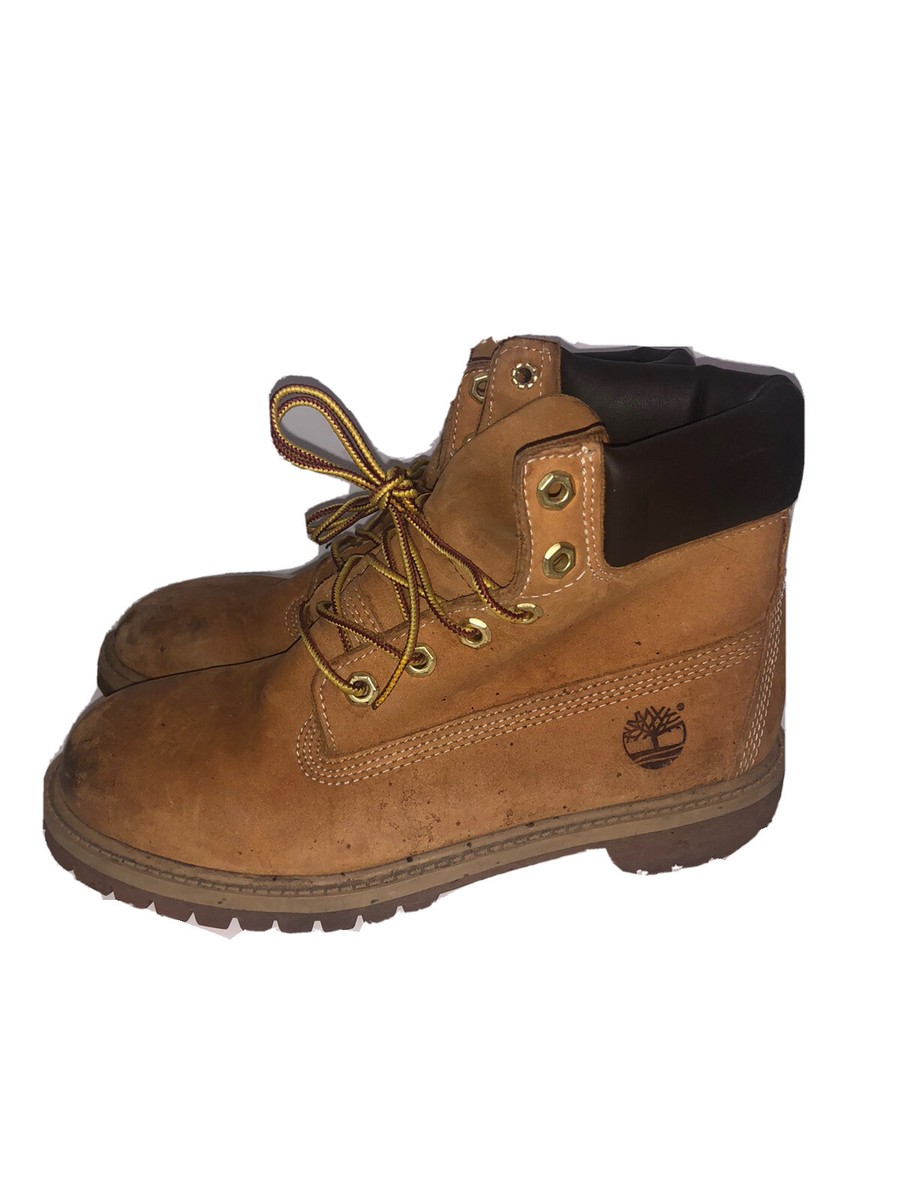 Timberland Boys 6 Inch Classic Boots 12909 Size 5M Wheat