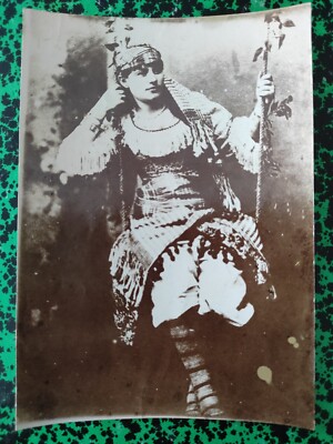 folklore photo circa 1900 woman on swing CVI-12