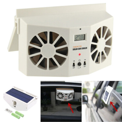 1Pc Solar Powered Car Window Air Vent Ventilator Mini Air Conditioner Cool  Fan