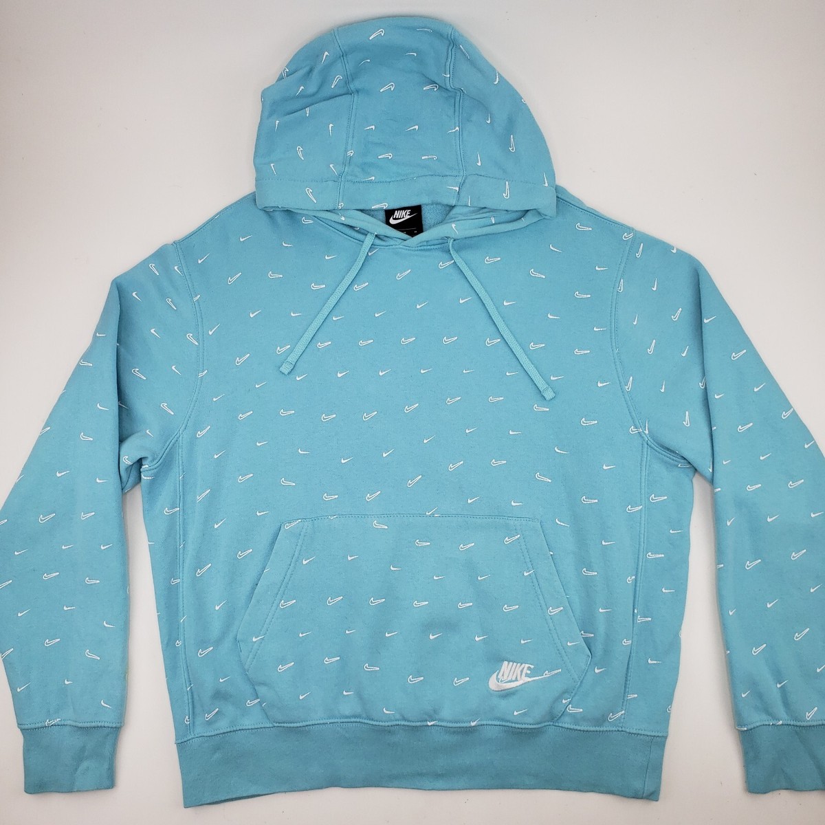 Nike Club Fleece Hoodie All Over Swoosh Print Sweatshirt