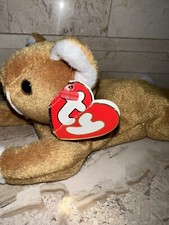 HTF Ty Beanie Baby Nip Gold Cat 3rd Generation Creased Hang Tag 2nd Gen Tush Tag