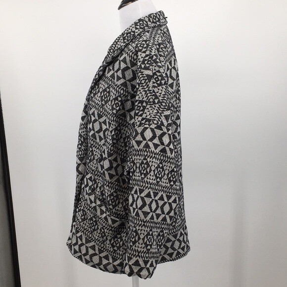 Gap Black Gray Geometric Print Jacket Womens XL D… - image 4