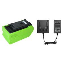 Set: Li-Ion Akku 40V 5000mAh + Ladegerät für Allett Liberty 35 43 Spindelmäher