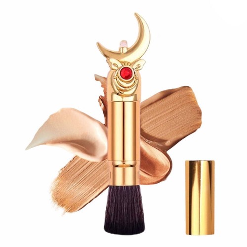 Kabuki Makeup Brushes Face Contour Powder Liquid Retractable 4-Pieces Full Set - Picture 6 of 10