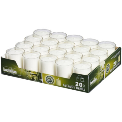 20 ReLight Nachfüller 64x52 mm Bolsius Professional verschiedene Farben