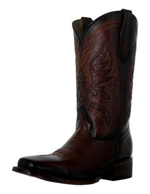 Corral Western Boots Boys Embroidery Square Toe 10 1/2'' Brown T0162
