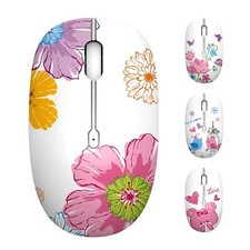 M101 Wireless Mouse Cute Silent Computer Mice with USB Receiver 2.4G Optical ...