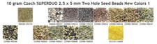 CLEARANCE 10 g or 24 g Czech SUPERDUO 2.5x5 mm Two Hole Seed Beads New Colors 1
