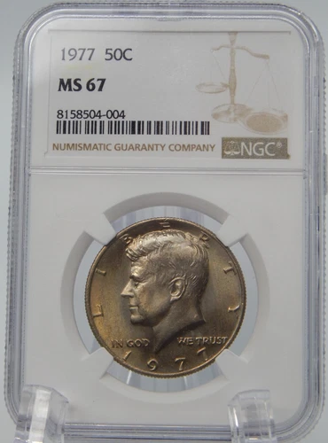 1977 P  50￠ KENNEDY HALF DOLLAR - NGC MS67 (BT380)