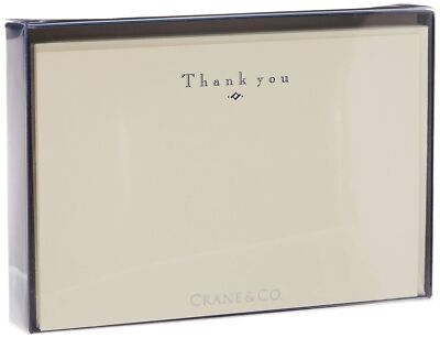 Crane & Co. Navy Hand Engraved Thank You Cards (CT3116),10 cards / 10 lined e...