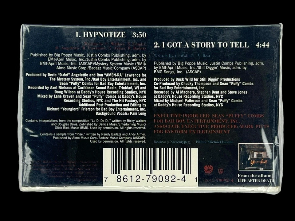 SEALED, The Notorious B.I.G. – Hypnotize, Audio Cassette, Single, US, 1997 - Image 2 of 4
