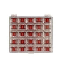 Janome Red Bobbins with Storage Case