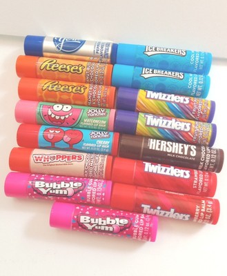 Hershey 15 Assorted Variety Flavored Lip Balms jolly rancher ice breakers twizzl