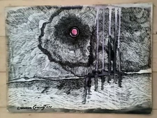 LEONORA CARRINGTON 20" x 15" -OJO- PAINTING