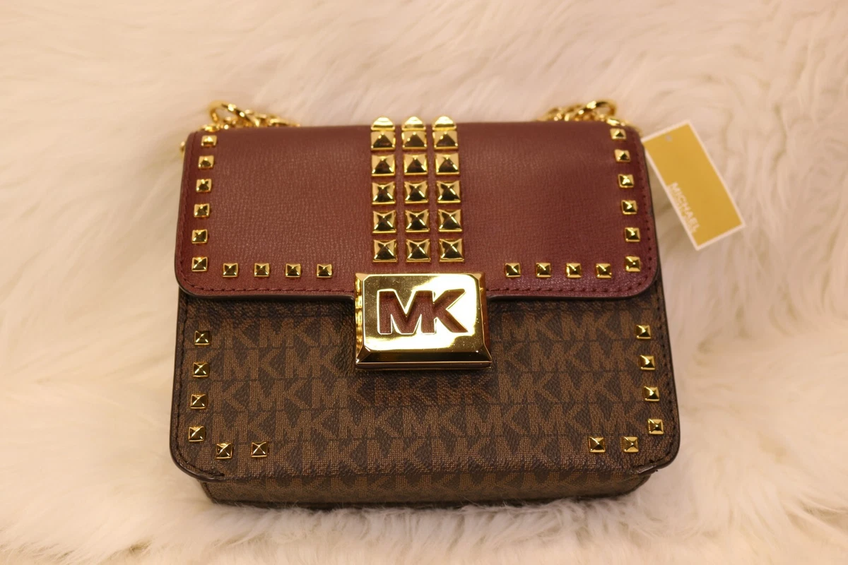 michael kors brown square purse