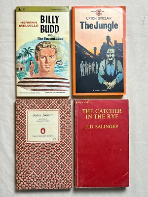 Vintage Paperback Book Lot - John Donne / Salinger / Melville / Upton Sinclair