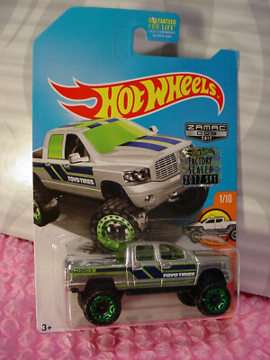 Hot Wheels DODGE RAM 1500 #9 Walmart ZAMAC truck; green;TOYO TIRES 2017 Factory