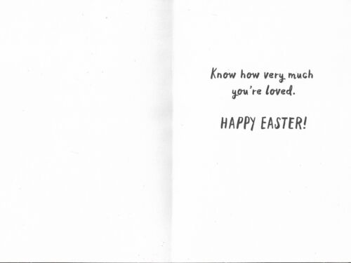 NEW Happy Easter Card 4.5x7 GREAT GRANDDAUGHTER Bunnies Basket of Eggs Candy - Picture 2 of 3