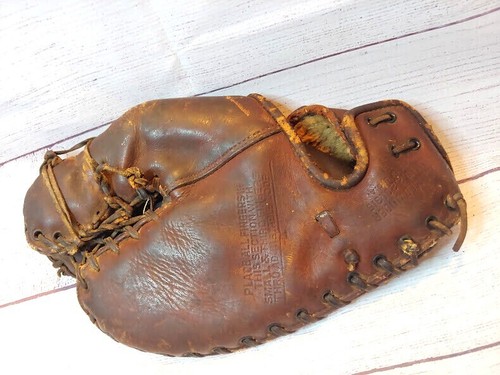 Guante guante de béisbol Wilson 544 de la década de 1940 primera base primera base - Imagen 10 de 12