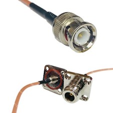 RG316 BNC MALE to N Female Flange O-Ring RF Cable Rapid-SHIP LOT