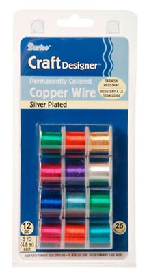 Darice Craft Designer Wire 12 Packs Copper/Silver Plated Your Choice