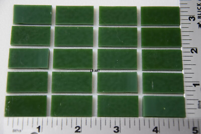 0345.30 OPAL STEEL JADE 20 PIECES 1/2''x 1'' 3mm BULLSEYE GLASS 90 COE