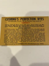 Vintage Cushing’s Perfection Dyes Garnet