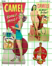 3208 DAVE'S DECALS HO SCALE LG WALL BILLBOARD STYLE AD FOR HO or O BUILDINGS