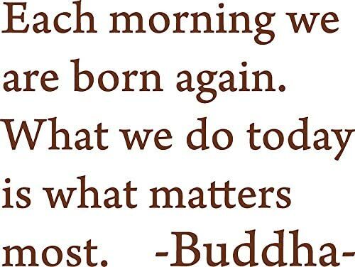 Each Morning we are Born Again Buddha Vinyl Wall Art Inspirational Quotes Decor - 第 4/15 張圖片