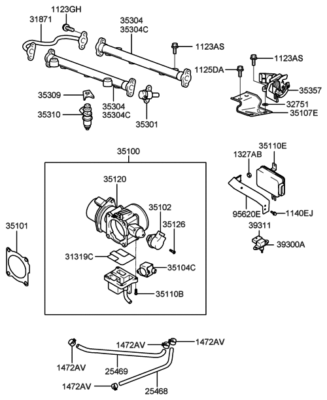 3511039500 OEM UNIT-THROTTLE VALVE CONTROL For Hyundai/Kia(see  