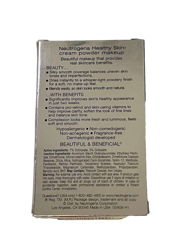 Neutrogena Healthy Skin Cream Powder Oil-Free Makeup, 80 True Beige - Image 2 of 4