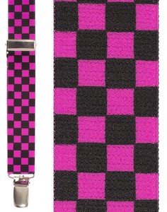 black and pink checkered
