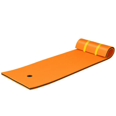 3-layer Tear-resistant Relaxing Foam Floating Pad-Orange - Color: Orange