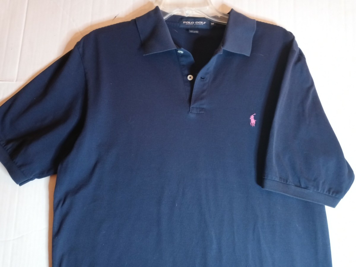 Mens Polo Golf Ralph Lauren Pony Rugby Short Sleeve Navy Blue