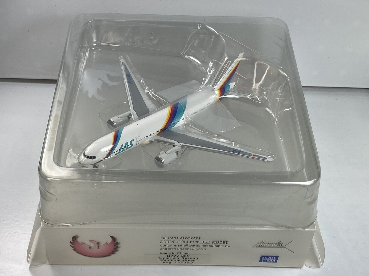 Phoenix 1:400 JAPAN AIR SYSTEM BOEING B777-289 RAINBOW SEVEN