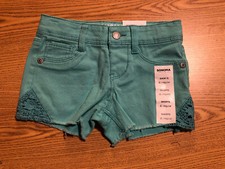 SONOMA Girls Jeans SHORTS 4 Reg Mint Green Retail 24 s-blk-23-38 