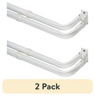(2 pack) 2-3" Clearance Basic Metal Wrap Around Adjustable Double Curtain Rod