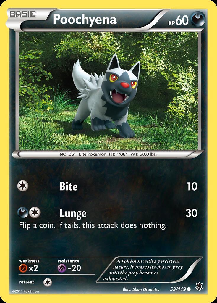 Pokemon Poochyena (53/122) Phantom Forces LP