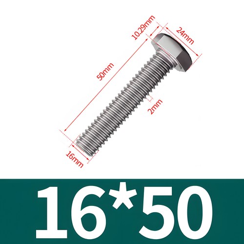 Sechskantschrauben DIN 933 M4-M16 Edelstahl V2A Maschinen Linksgewinde Schraube - Bild 97 von 102