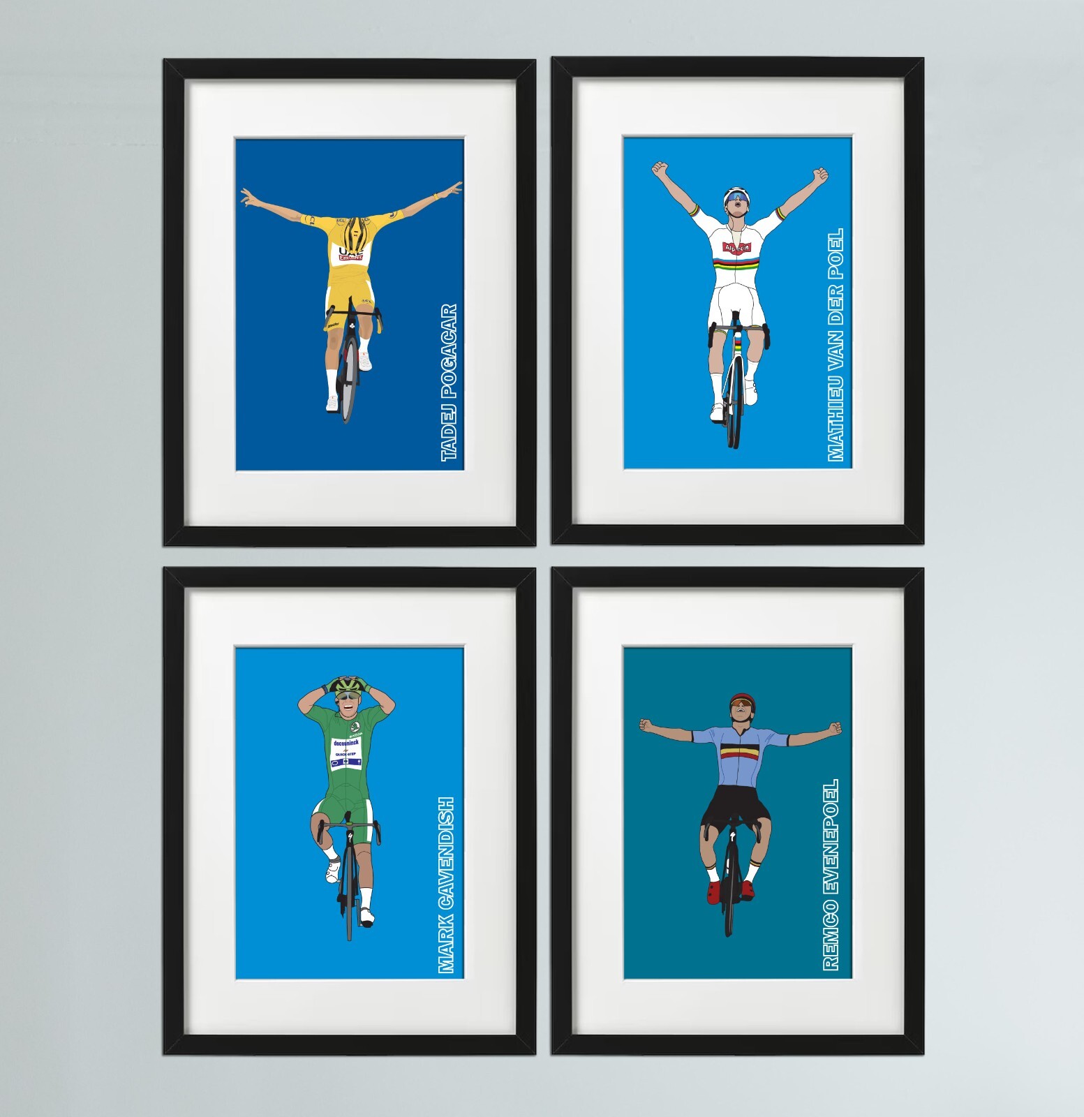 Cycling Legends, Wout van Aert, Tadej Pogacar, Mathieu van der Poel y más