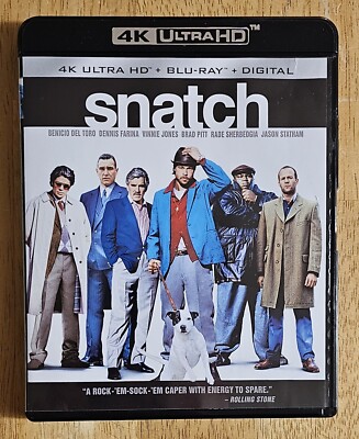 SNATCH  4K Ultra HD BLU-RAY  EXCELLENT COND  Brad Pitt  Jason Statham