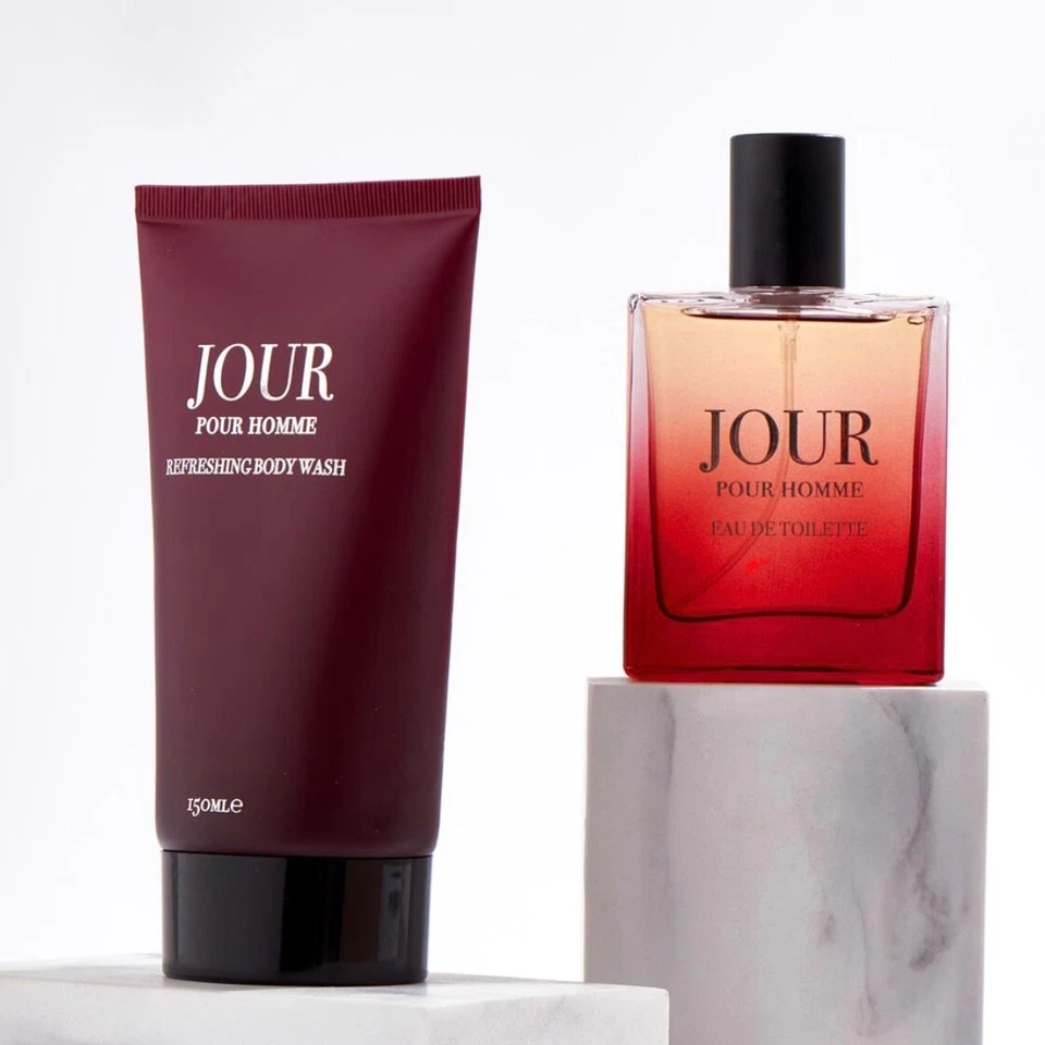 Jour Pour Homme for Men EDT 50ml & Refreshing Body Wash 150ml Gift Set UK