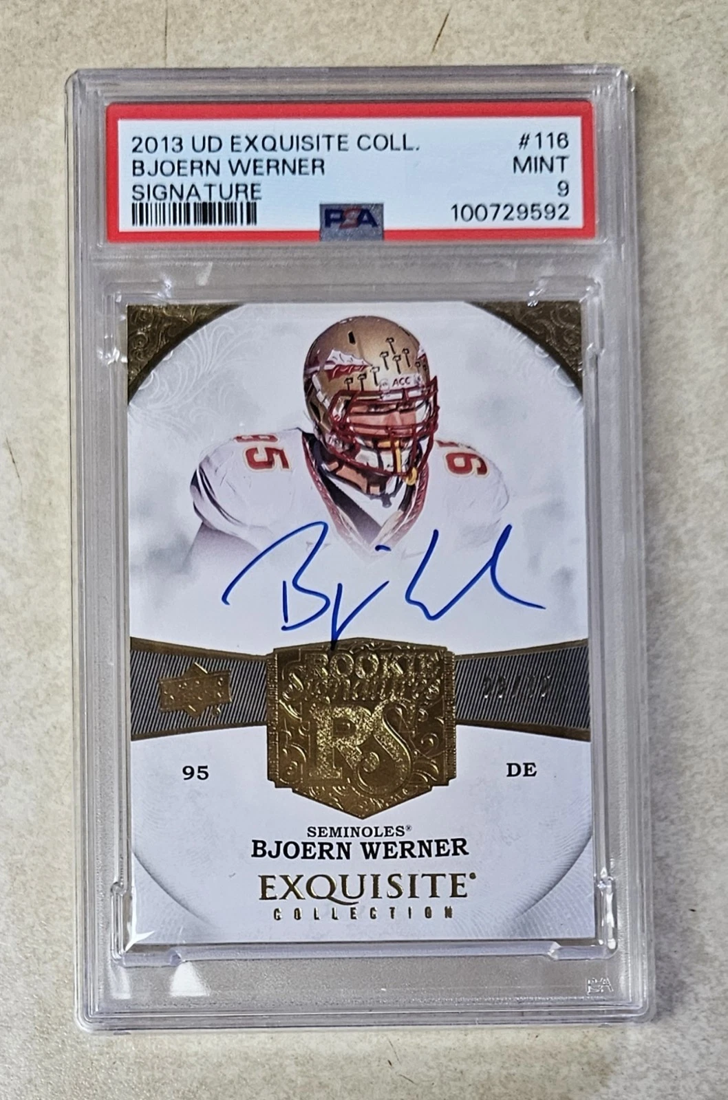 Bjoern Werner Upper Deck Exquisite Collection #116 Signature