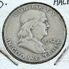 New Listing1952-D Benjamin Franklin Silver Half Dollar 90% Silver