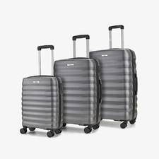 ROCK Berlin set of 3 Suicases Hard-shell  in Grey  colour TR-0266-CH